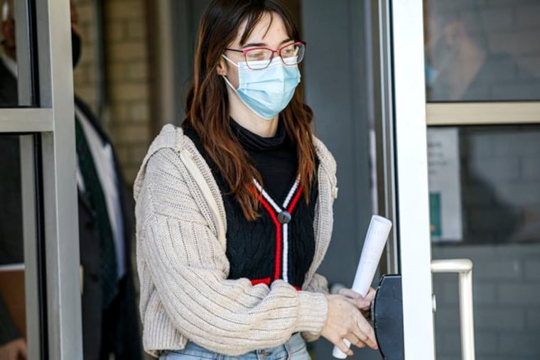 Riley June Williams, 22, of Harrisburg, is released from Dauphin County Prison on Thursday.