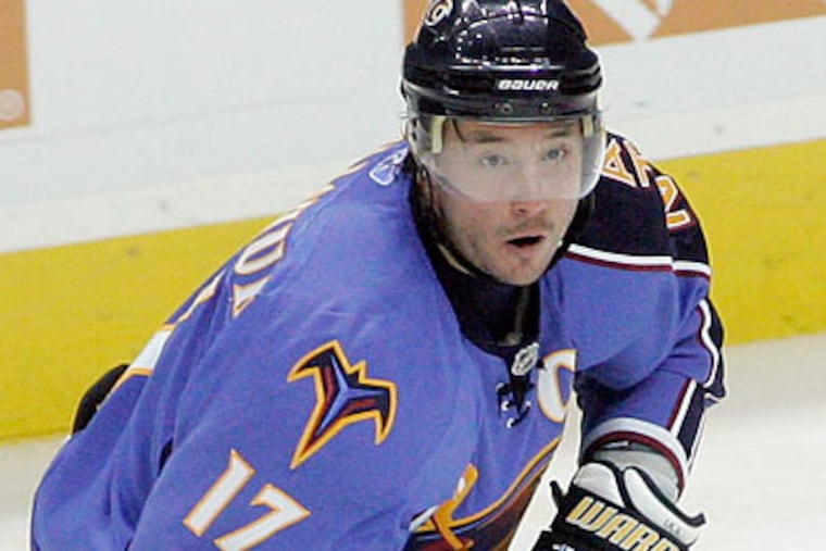 Ilya Kovalchuk has 31 goals and 58 points for Atlanta this season. (John Amis/AP file photo)