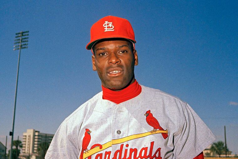 St. Louis Cardinals pitcher Bob Gibson during spring training, March 1968.
