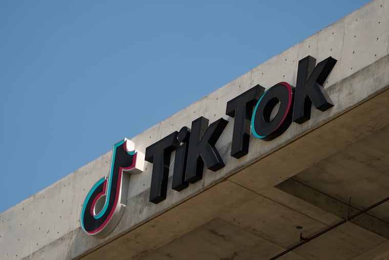 The TikTok logo is seen on their building in Culver City, Calif., on March 11, 2024.