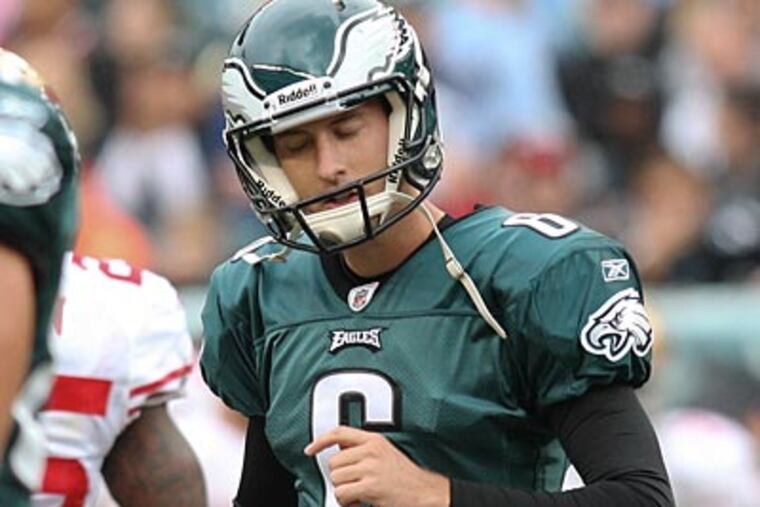 Eagles rookie kicker Alex Henery came into a high pressure situation replacing David Akers. (Steven M. Falk/Staff Photographer)