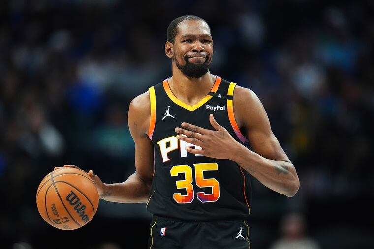 Phoenix Suns forward Kevin Durant during a game against Dallas on March 9.