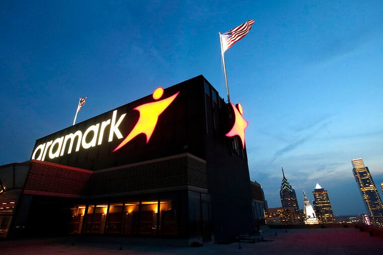 The northeast corner of the Aramak headquarters in Center City. ( Yong Kim / Staff Photographer )