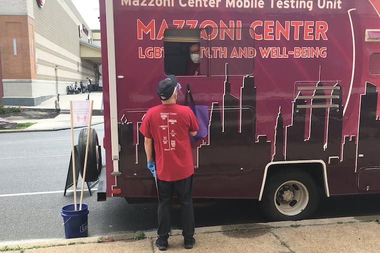 The Mazzoni Center has been distributing at-home HIV tests via its mobile testing unit.