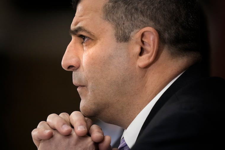 Pennsylvania House Speaker Mark Rozzi, a Berks County Democrat, listens to public comment during his listening tour in Philadelphia Jan. 27, 2023.