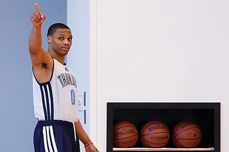 Thunder guard Russell Westbrook. (Sue Ogrocki/AP)