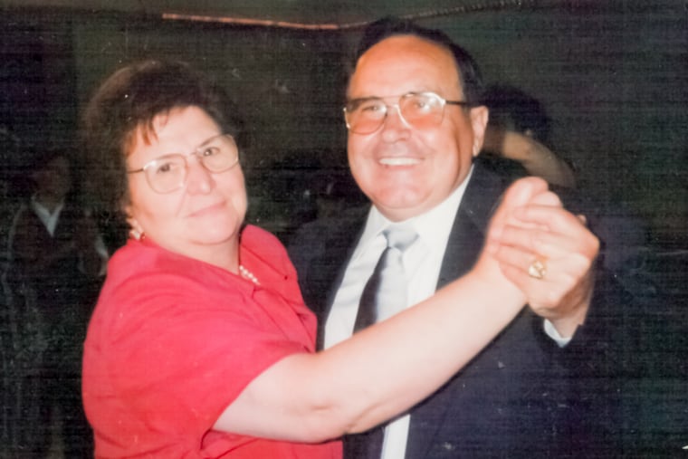 Nicola Carlino, and his wife, Angela Di Medio, enjoy a dance.