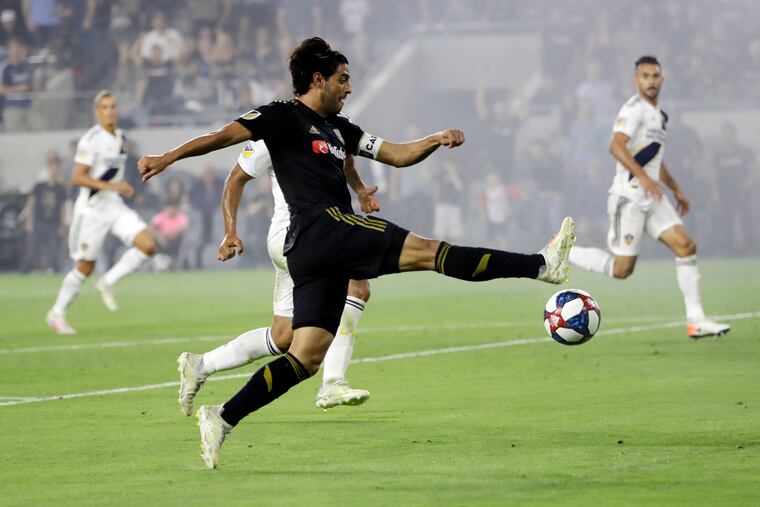 Carlos Vela, Los Angeles FC's biggest star, hasn't played since Aug. 25 because of a hamstring injury. He might return for Saturday's game at the Union.