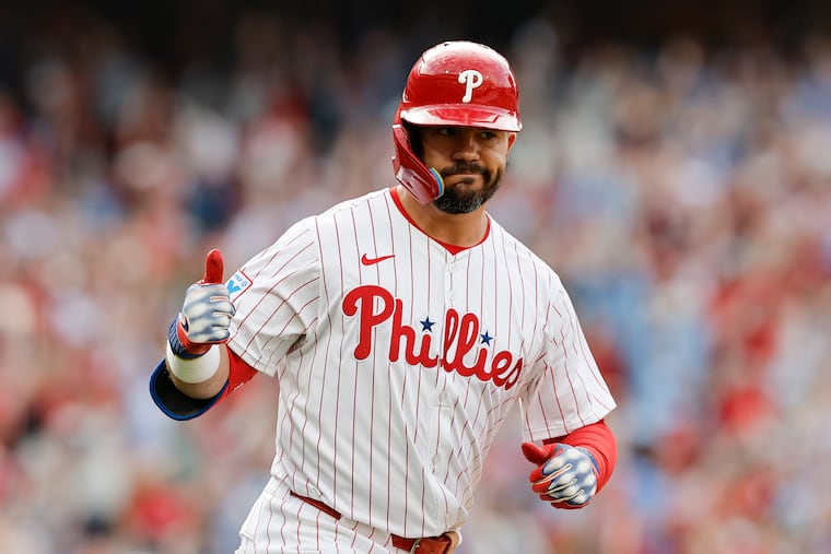 The Phillies' Kyle Schwarber is slashing .317/.456/.794 against left-handed pitching this season.