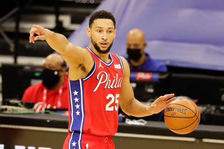 Sixers guard Ben Simmons.