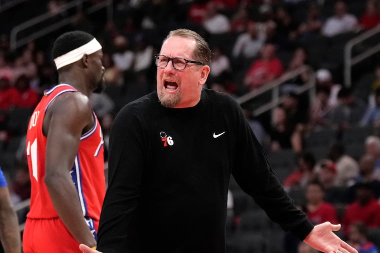 76ers head coach Nick Nurse was not happy after his team got down big early on Thursday night.