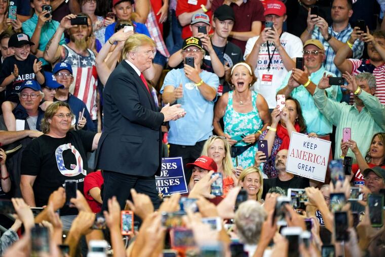 President Trump makes his first visit to Minnesota as president on Wednesday, June 20, 2018, in Duluth, Minn.
