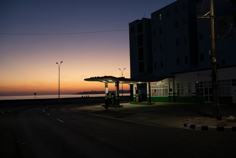 A gas station in Havana, Cuba on May 2, 2026. An island-wide blackout happened Monday as fuel supplies dwindled.