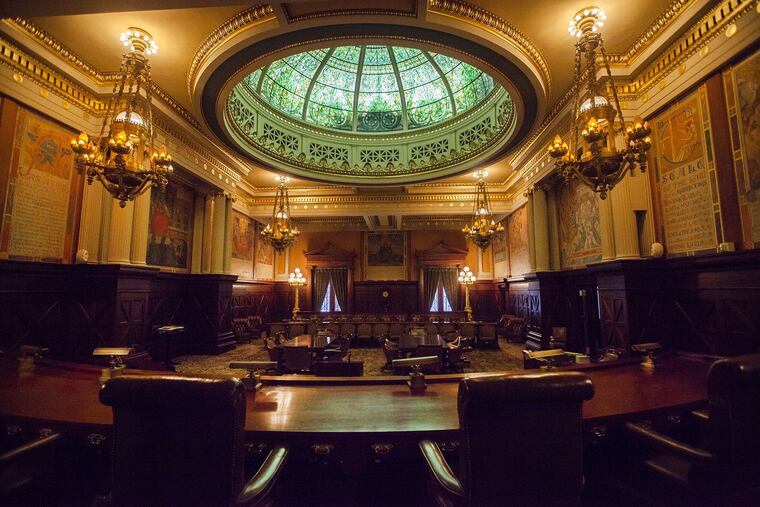 Five cases pending before the Pennsylvania Supreme Court, shown here, seek to upend the state’s sex offender registry law as well as the public website listing offenders, which is accessed by millions of people every year.