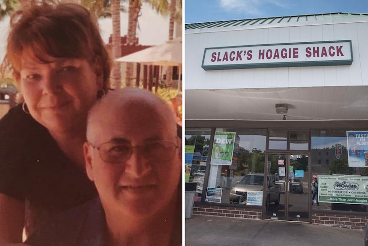 Barbara and Theodore Fine, owners of Slack's Hoagie Shack in Springfield, died on Saturday morning in a fire at their home in Morton.
