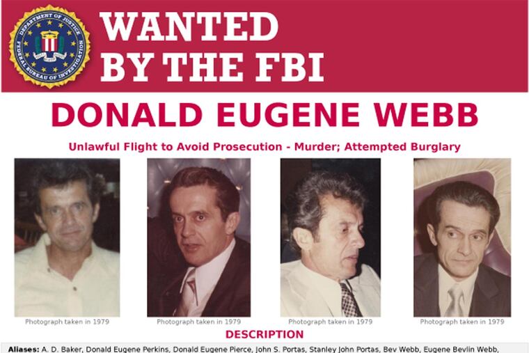 Some of the new images of fugitive Donald Eugene Webb, who is wanted for the murder of a Pennsylvania police chief.