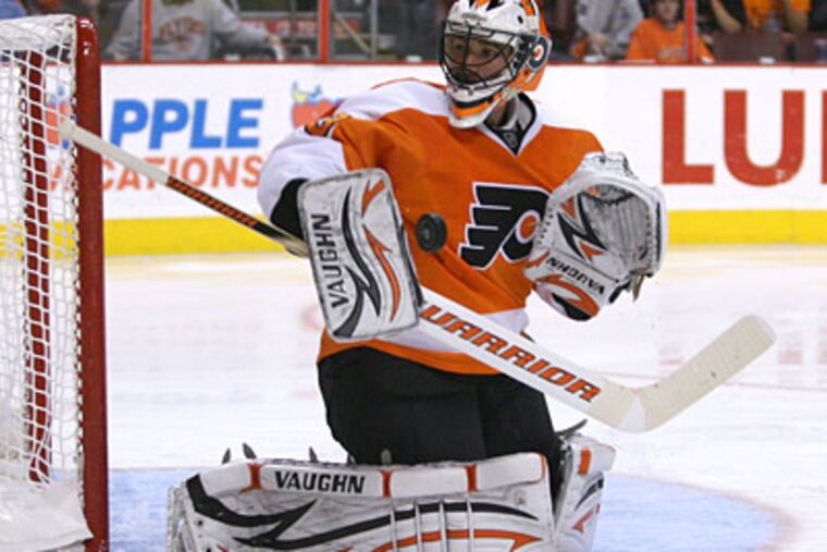 Brian Boucher has played consistently despite sporadic use this season. (Yong Kim / Staff Photographer)