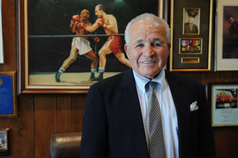 Richard C. Basciano in his Times Square office. He spoke last year to The Inquirer of ambitious plans, vowing to create the long-desired "gateway to Philadelphia's Market Street West."