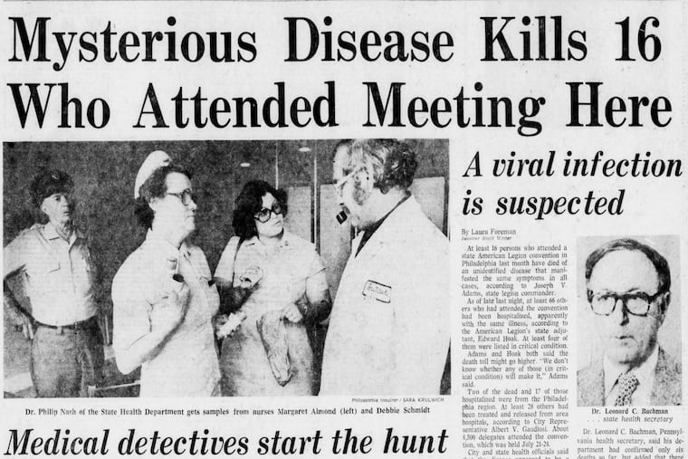 An Aug. 3, 1976 edition of The Inquirer details the start of the search for what caused the Legionnaires' disease outbreak 50 years ago.