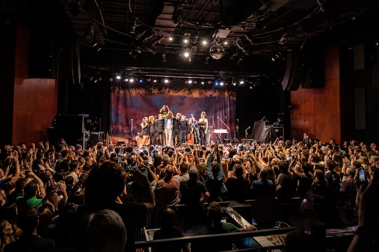 Irish musician Hozier performs at The Music Hall at World Cafe Live on May 9, 2023. The gig in the 650-seater venue was marketed as a “pop-up” show, part of a series preceding a fall tour to promote the Irish singer-songwriter’s forthcoming album 'Unreal Unearth.'