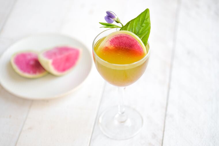 A garden gimlet cocktail from Art in the Age.