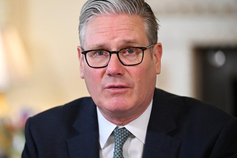British Prime Minister Keir Starmer speaks at an event with social media industry leaders to discuss child safety online Thursday in London.