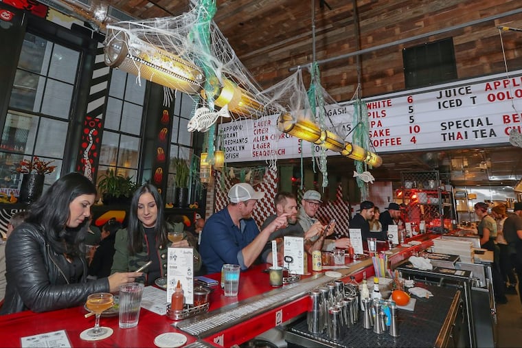 The counter scene is lively at Cheu Fishtown.