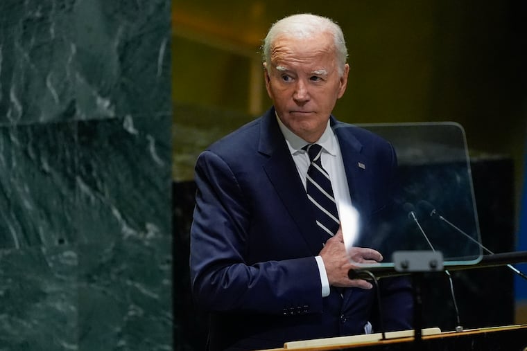 President Joe Biden addresses the 79th session of the United Nations General Assembly on Tuesday in New York.