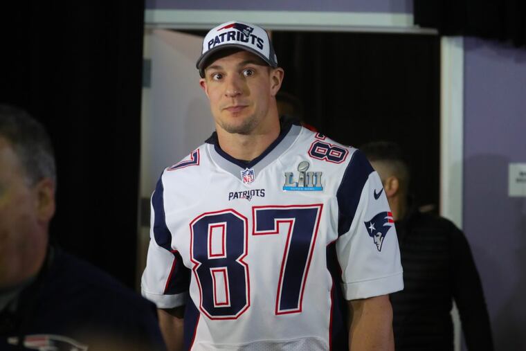 New England Patriots tight end Rob Gronkowski going up against Eagles safety Malcolm Jenkins will be one of the five matchups to watch for.