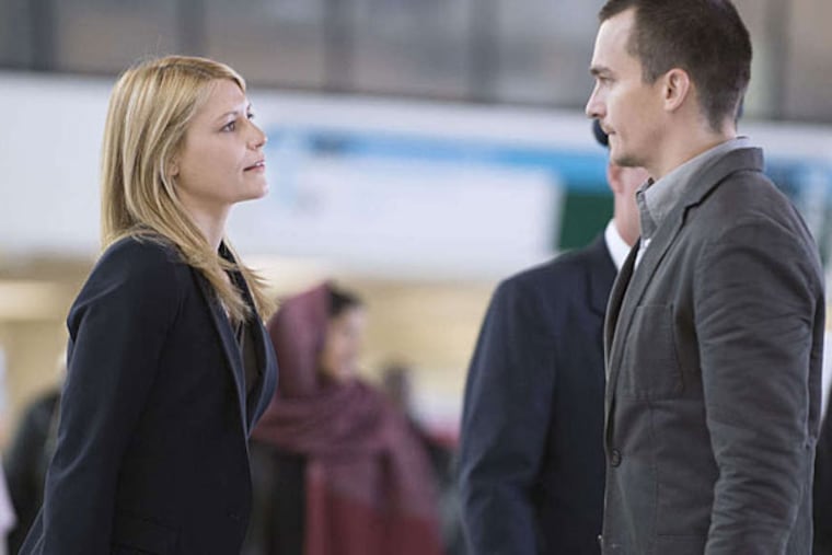 Claire Danes (here with Rupert Friend) gives new shadings to her Carrie Mathison character this season, but the world - her world - is still a dangerous place.