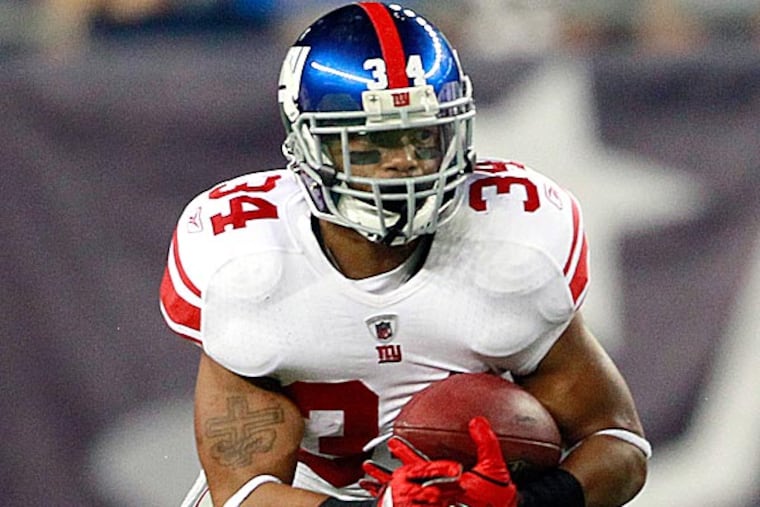 The Giants' Da'Rel Scott. (Michael Dwyer/AP)