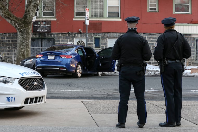 Double shooting scene at 63rd and Chestnut in the 18th police district where a 15-year-old female and a 20-year-old man were both shot in the head at about 3:19pm,Tuesday, February 23, 2021.