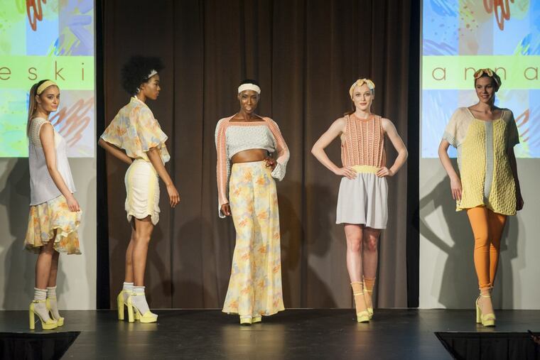 Drexel senior Anna Sajeski’s collection inspired by coral reefs won the Karen Andes Rosenberg Award for Excellence in Handcraft.
