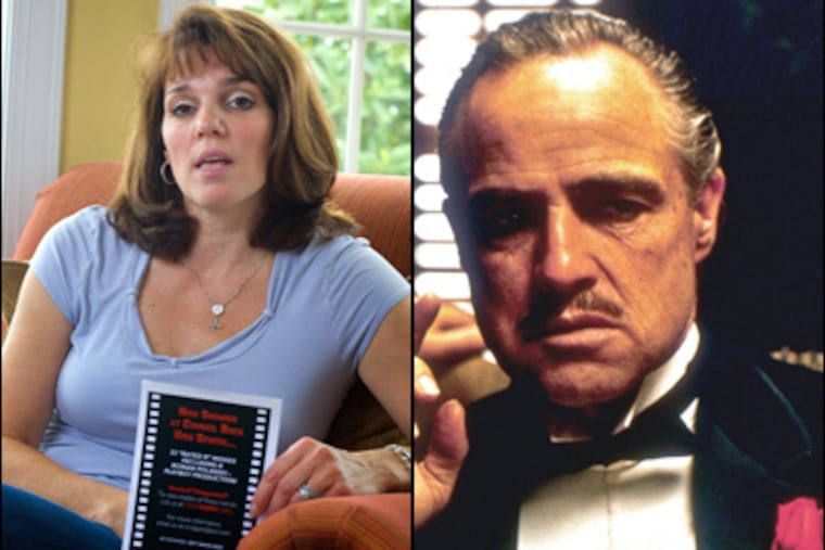Left: Diana Nolan, of Parents Active in Responsible Education, is fighting against the showing of R-rated films in Council Rock School District classes. Right: “The Godfather” is district-approved for English courses.