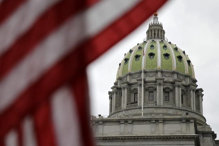 Pennsylvania State Capitol in Harrisburg, where lawmakers are trying to boost taxes on gambling and other vices.