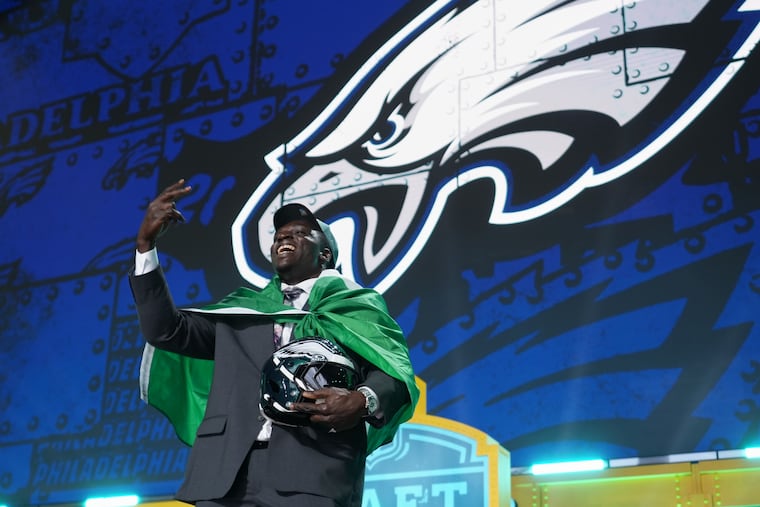 International Player Pathway athlete Uar Bernard was among the players the Eagles selected on Day 3 of the NFL draft.