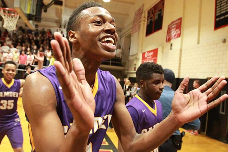 Camden's Will McCants celebrates. (Charles Fox/Staff Photographer)