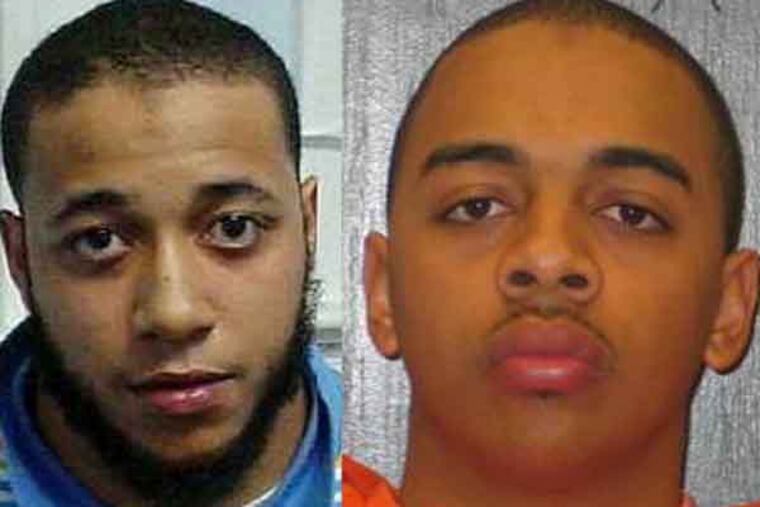 Eric D. Williams (left) and Terrek Parker, high-ranking Willingboro gang members, are accused of killing two members of a rival gang.