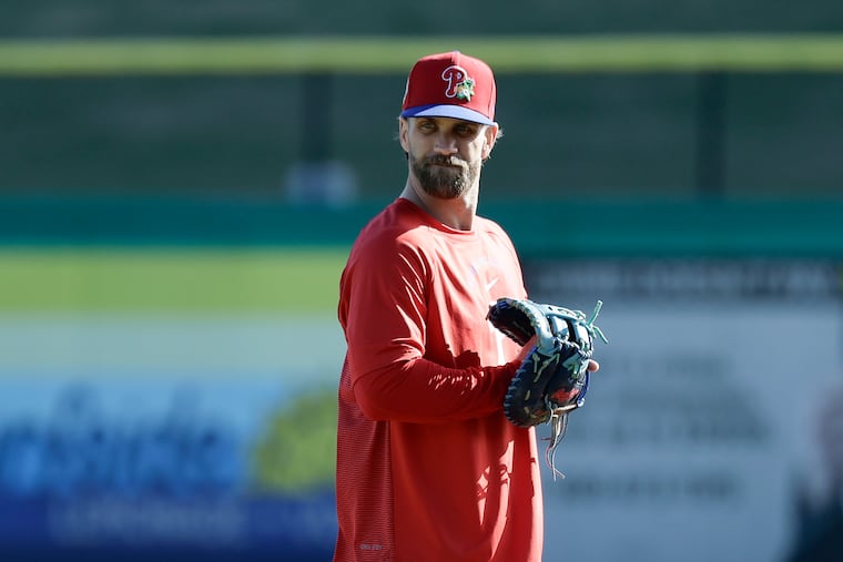 Bryce Harper is back with the Phillies after his run in the World Baseball Classic that ended with a dramatic, game-tying two-run homer in the eighth inning of the title game against Venezuela.