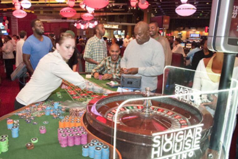 SugarHouse Casino has done well with table games, less so with slot
machines. The casino hopes to begin its first expansion next year. (Clem Murray / Staff Photographer)