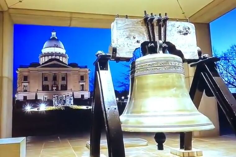 ESPN showed what it thought was Independence Hall and the Liberty Bell during Wednesday night's Sixers game. Instead, they used b-roll footage of the Arkansas State Capitol.