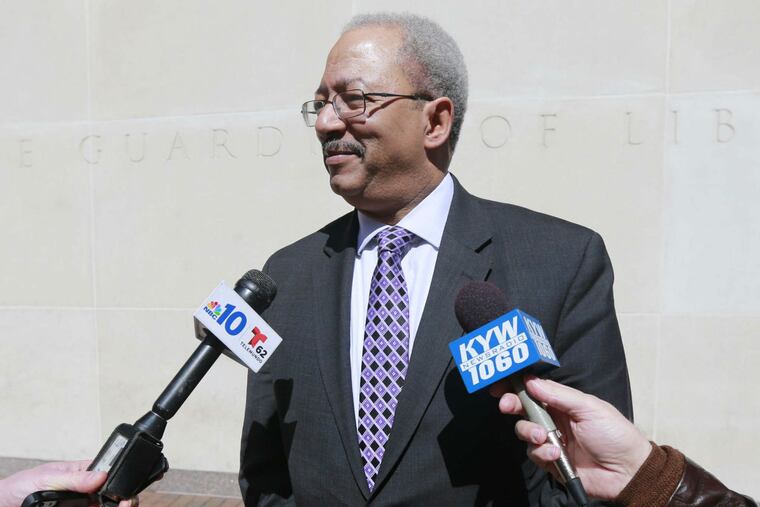 U.S. Rep. Chaka Fattah leaves court on Friday, March 11, 2016.