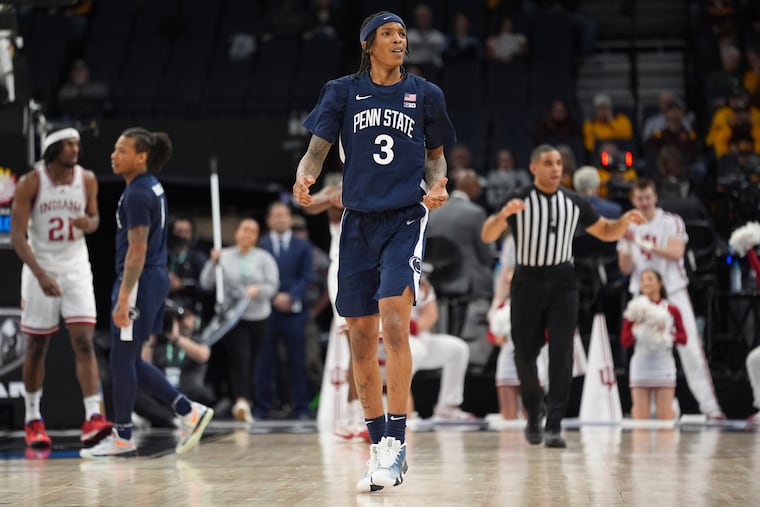 Penn State guard Nick Kern Jr. scored 21 points in the loss to Indiana at the Palestra.