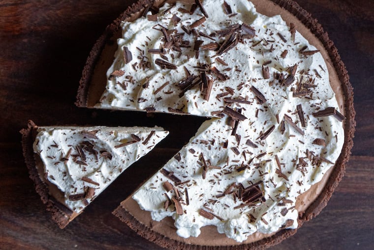 A limited edition dirty chai chocolate pie from The Bread Room by High Street Hospitality.