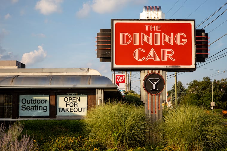 Dining Car diner along Frankford Avenue is open and has adjusted to the coronavirus pandemic with outdoor dining using tents and tables separated for social distancing on Saturday, July 25, 2020.