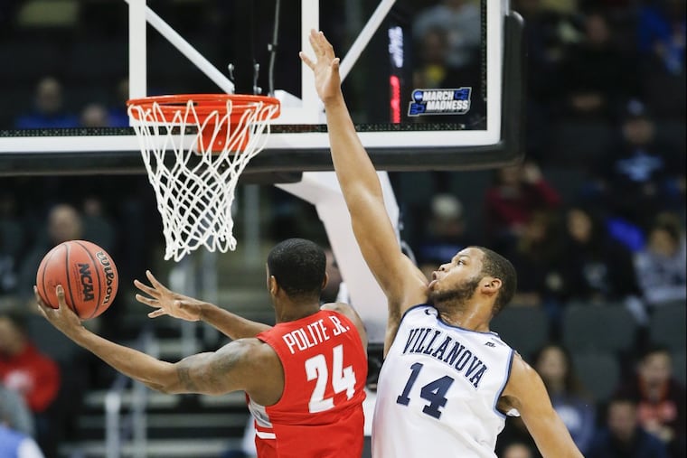 Villanova forward Omari Spellman defends Radford forward Ed Polite Jr., in the first round of the NCAA tournament on Thursday.