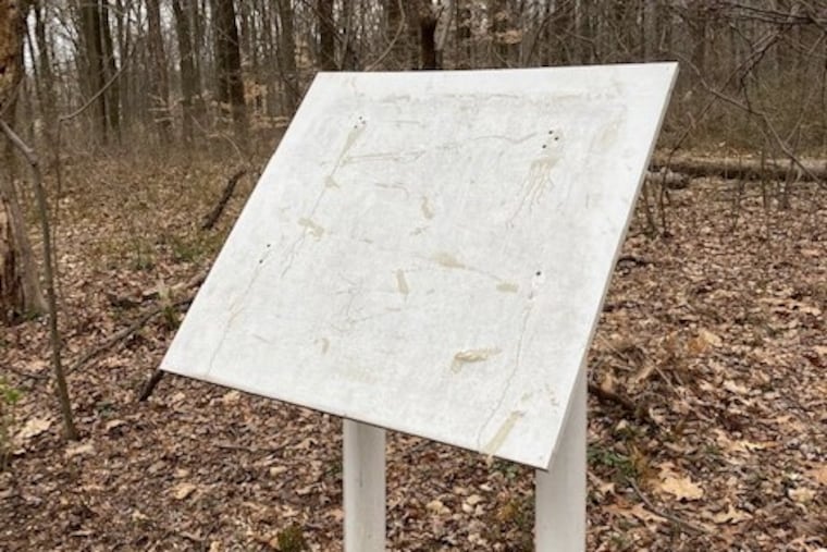 Informational signs at Iron Hill Museum's newly opened African American History Trail were vandalized in an incident over the weekend that will cost an estimated $8,000 to repair.