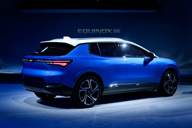 A 2024 Chevrolet Equinox EV 3LT is shown in Warren, Mich. General Motors is preparing to roll out a $30,000 Chevy Equinox electric vehicle.