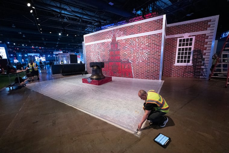 A replica Liberty Bell is one of the many photo opportunities fans can experience at the All-Star Village.