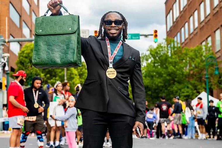 Marathon runner Alim Wallace is all business at local races.